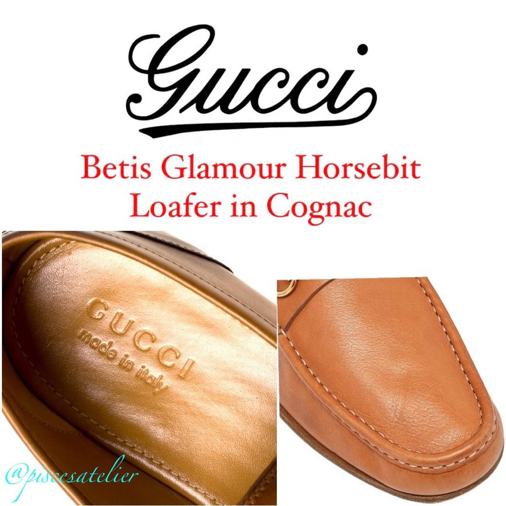 Gucci Betis Glamour Cuir Cognac Leather Horsebit Loafer 247489 BLM00 2535, 8.5 - Picture 11 of 16